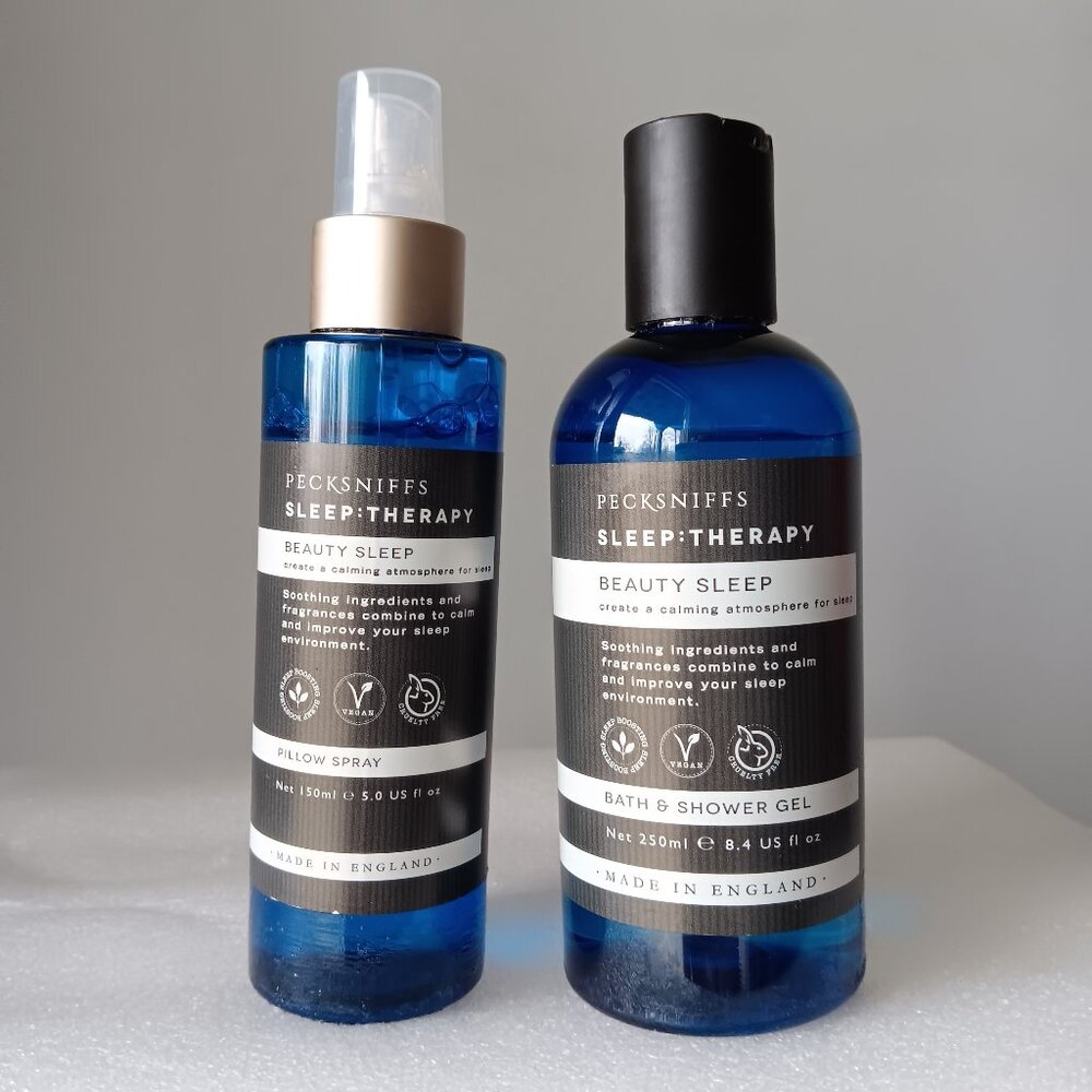 New Pecksniff's Sleep Therapy Beauty Sleep Pillow Spray Bath Shower Gel Gift Set